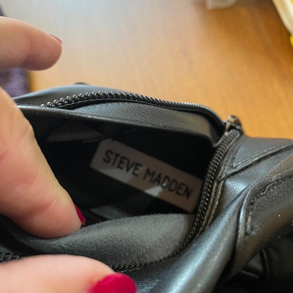 Steve Madden Womens Tanzee Boots Black Heeled Over The Knee Size 6 NWOT - Picture 8 of 10